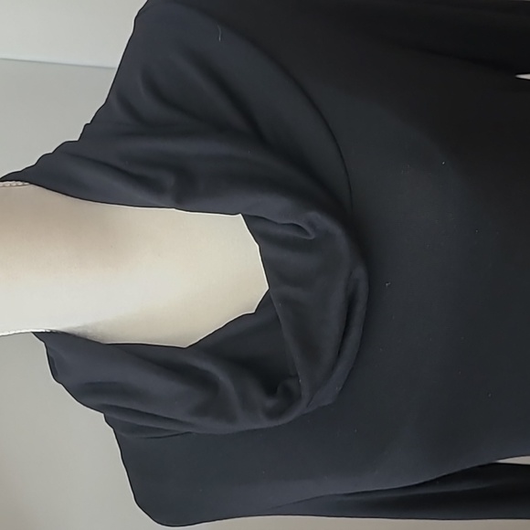 Maternity -  Black Knit Cowl Neck Long Sleeve Dress - Size Large - Picture 4 of 8